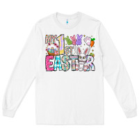 White My 1st Easter Long Sleeve Tee - CowhideDigitalArt