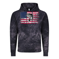 Cloud Black bass fishing distressed american flag essential Vintage Hoodie - linhVisuals