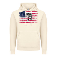 Vintage Artic bass fishing distressed american flag essential Vintage Hoodie - linhVisuals
