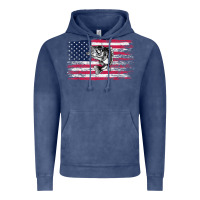 Vintage Denim bass fishing distressed american flag essential Vintage Hoodie - linhVisuals