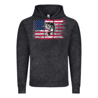 Vintage Black bass fishing distressed american flag essential Vintage Hoodie - linhVisuals