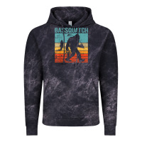 Cloud Black bassquatch! funny bigfoot fishing outdoor retro Vintage Hoodie - linhVisuals