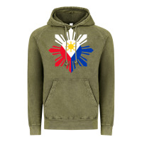 Vintage Olive philippine flag hoodie pinoy flag filipino shirt pinoy sun Vintage Hoodie - linhVisuals