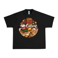 Black Hot Cocoa With Cat Urban Heavy Tee - FaDigitalArtStudio