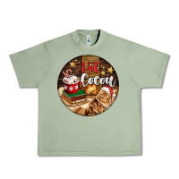 Oil Green Hot Cocoa With Cat Urban Heavy Tee - FaDigitalArtStudio