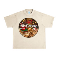 Sandshell Hot Cocoa With Cat Urban Heavy Tee - FaDigitalArtStudio