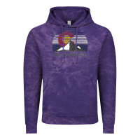 Cloud Purple breckenridge colorado x co flag mountain peak raglan baseball tee Vintage Hoodie - linhVisuals