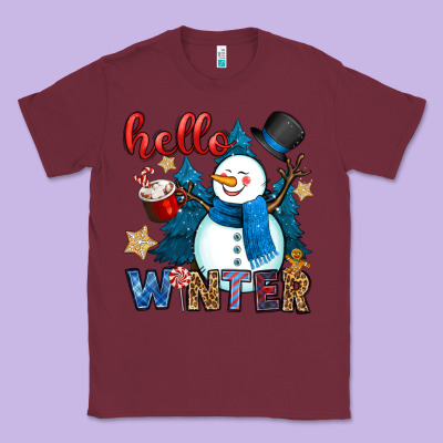 Hello Winter Classic Tee Designed By Oliviacreatesart