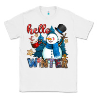 White hello winter Classic Tee - OliviaCreatesArt