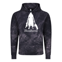 Cloud Black bloodborne zipped Vintage Hoodie - linhVisuals