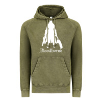 Vintage Olive bloodborne zipped Vintage Hoodie - linhVisuals