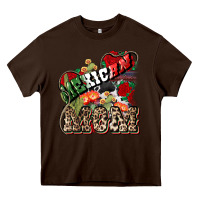 Chocolate Brown Mexican Mom Mexico Heavy Core Tee - HowdyJamesFarm