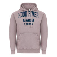 Hood River Oregon Or Vintage Sports Established Navy Design T Shirt Vintage Hoodie | Teevron