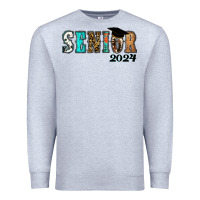 Heather Grey western senior 2024 Premium Sweatshirt - RanaPortraitStore