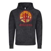 Vintage Black arizona cactus sunset scene graphic t shirt Vintage Hoodie - linhVisuals