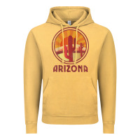 Vintage Mustard arizona cactus sunset scene graphic t shirt Vintage Hoodie - linhVisuals