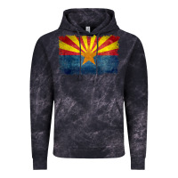 Cloud Black arizona flag in grungy style raglan baseball tee Vintage Hoodie - linhVisuals