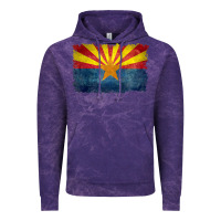Cloud Purple arizona flag in grungy style raglan baseball tee Vintage Hoodie - linhVisuals