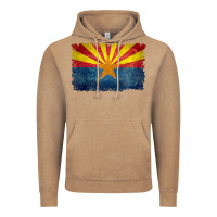 Vintage Coffee arizona flag in grungy style raglan baseball tee Vintage Hoodie - linhVisuals