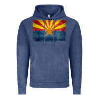 Arizona Flag In Grungy Style Raglan Baseball Tee Vintage Hoodie | Teevron
