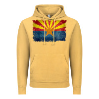 Vintage Mustard arizona flag in grungy style raglan baseball tee Vintage Hoodie - linhVisuals