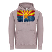 Vintage Zinc arizona flag in grungy style raglan baseball tee Vintage Hoodie - linhVisuals