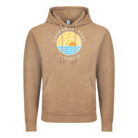 Vintage Coffee cayman islands retro colorful ocean sunset palm tree novelty Vintage Hoodie - linhVisuals