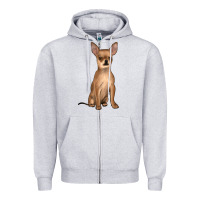 Heather Grey chihuahua Zipper Hoodie - JahusDesignShop