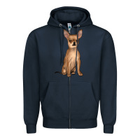 Navy chihuahua Zipper Hoodie - JahusDesignShop