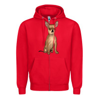 Red chihuahua Zipper Hoodie - JahusDesignShop
