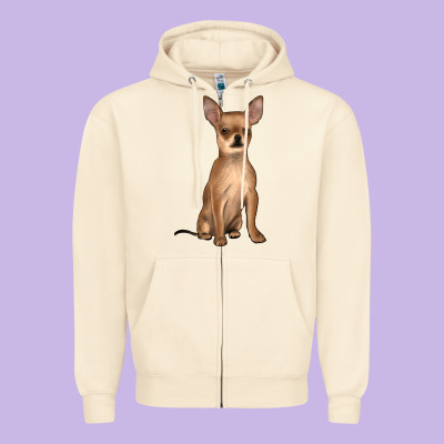 Chihuahua Zipper Hoodie Designed By Jahusdesignshop
