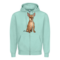 Seafoam chihuahua Zipper Hoodie - JahusDesignShop