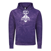 Cloud Purple my husband is a nurse im a proud wife of a nurse Vintage Hoodie - linhVisuals