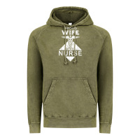 Vintage Olive my husband is a nurse im a proud wife of a nurse Vintage Hoodie - linhVisuals