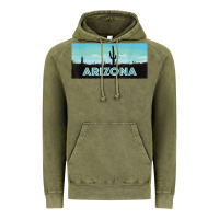 Vintage Olive arizona shirt   saguaro cactus desert landscape t shirt Vintage Hoodie - linhVisuals