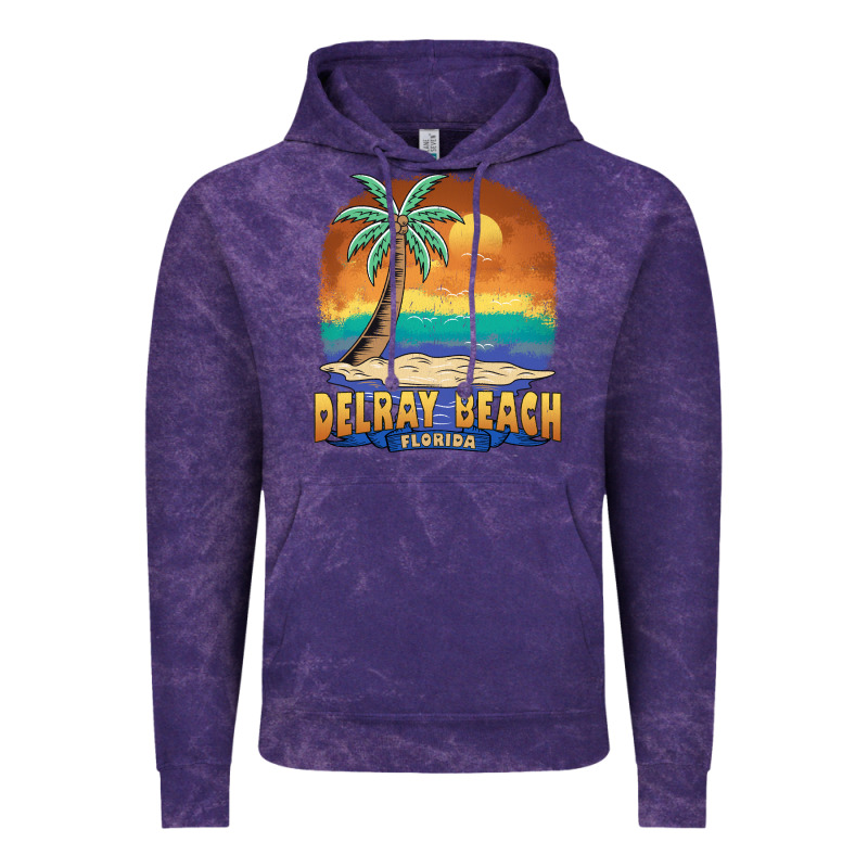 Delray Beach Florida  Vintage Distressed Souvenir Long Sleeve T Shirt Vintage Hoodie by linhVisuals | Teevron