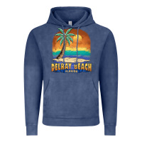 Vintage Denim delray beach florida  vintage distressed souvenir long sleeve t shirt Vintage Hoodie - linhVisuals