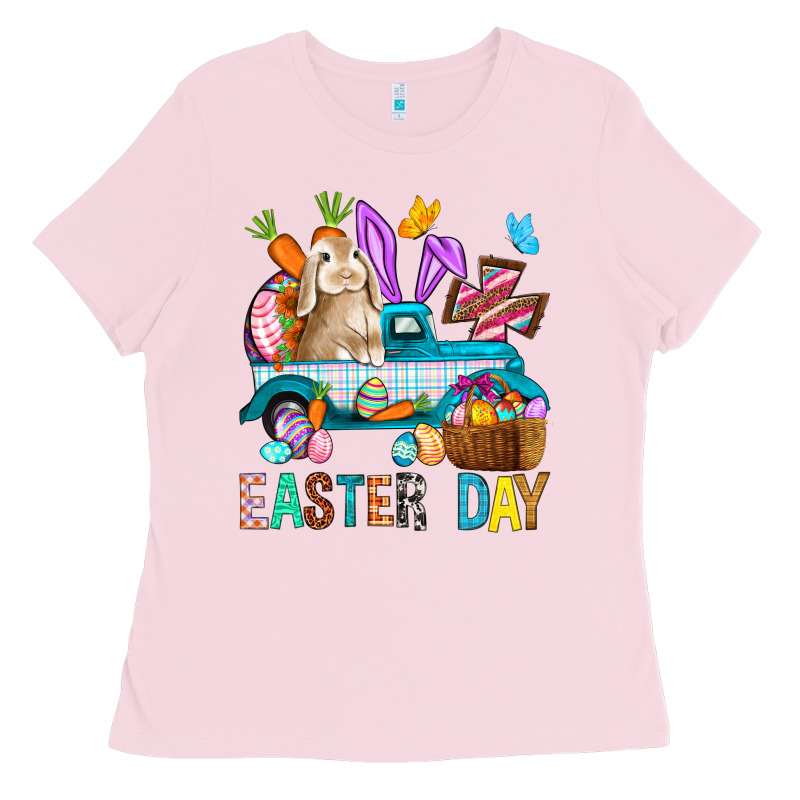 Easter Day With Truck Ladies Tee by BundleAndBundleShop | Teevron
