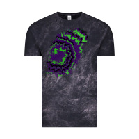 Cloud Black tie dye patch Vintage Tee - RanaPortraitStore