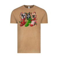 Vintage Camel french bulldog with christmas socks Vintage Tee - FaDigitalArtStudio