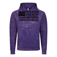 Cloud Purple black american flag distressed effect minimalist premium Vintage Hoodie - linhVisuals