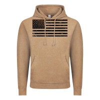 Vintage Coffee black american flag distressed effect minimalist premium Vintage Hoodie - linhVisuals