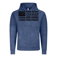 Vintage Denim black american flag distressed effect minimalist premium Vintage Hoodie - linhVisuals