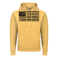 Vintage Mustard black american flag distressed effect minimalist premium Vintage Hoodie - linhVisuals