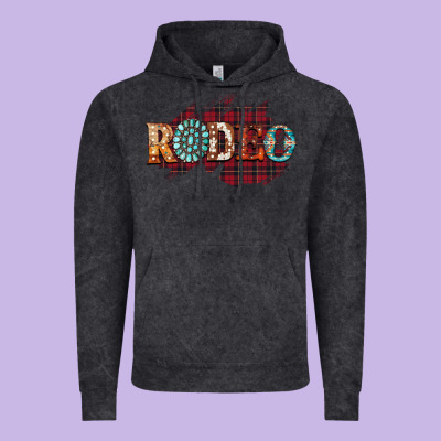 Rodeo Christmas Vintage Hoodie Designed By Cowhidedigitalart