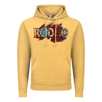 Vintage Mustard Rodeo Christmas Vintage Hoodie - CowhideDigitalArt