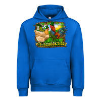 Cobalt It's St. Patrick's Day Rooster And Chicken Urban Hoodie - RanaPortraitStore