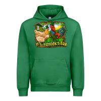 Emerald It's St. Patrick's Day Rooster And Chicken Urban Hoodie - RanaPortraitStore