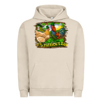 Pigment French Oak It's St. Patrick's Day Rooster And Chicken Urban Hoodie - RanaPortraitStore