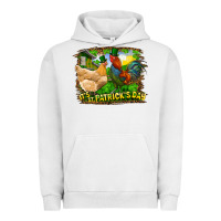 Pigment Lunar Rock It's St. Patrick's Day Rooster And Chicken Urban Hoodie - RanaPortraitStore